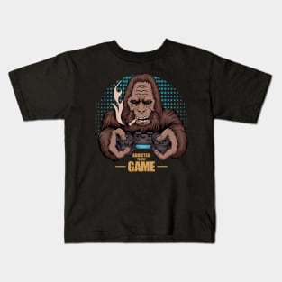 bigfoot addicted to the game Kids T-Shirt